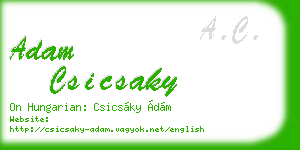 adam csicsaky business card